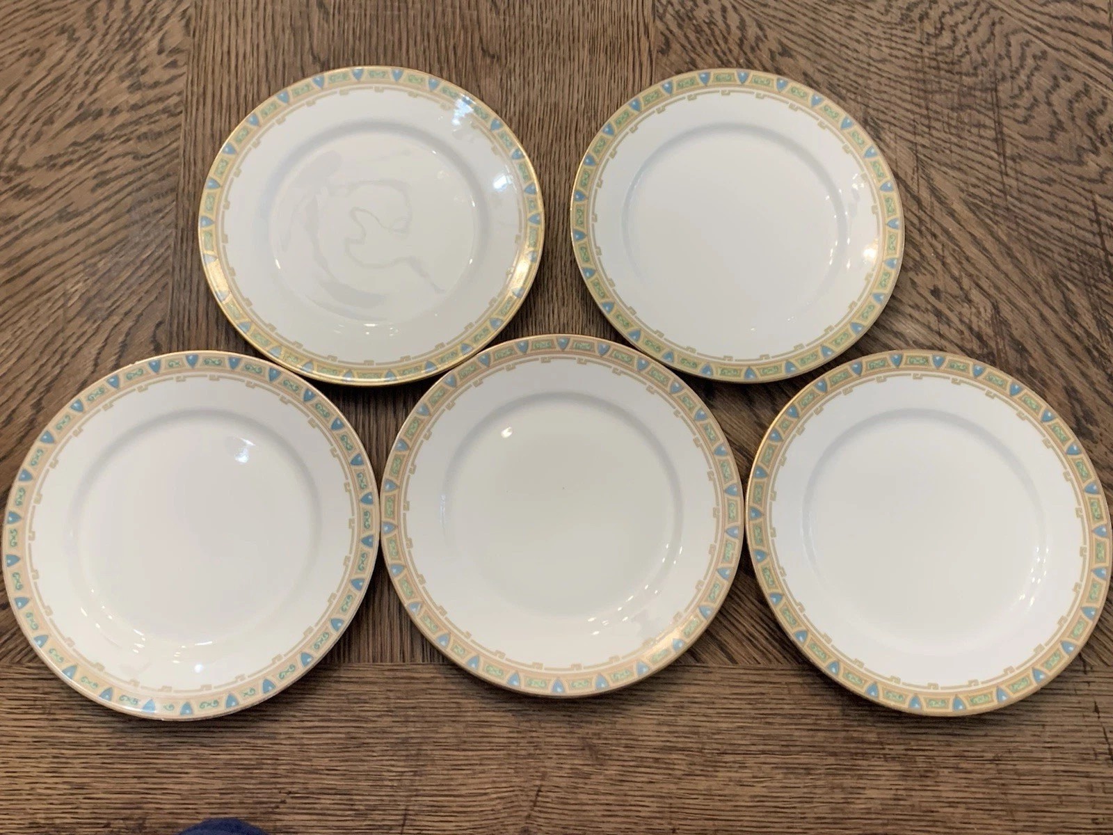 Antique Wm Guerin Limoges FR GUE2 5 - 7.5” Salad Dessert Plates Pics Marks