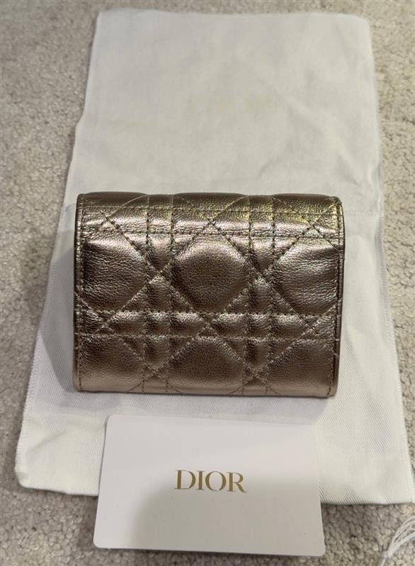 Christian Dior My Dior Glycine Wallet - Champagne, Cannage Lambskin Leather Christian Dior My Dior Glycine Wallet - Champagne, Cannage Lambskin Leather
