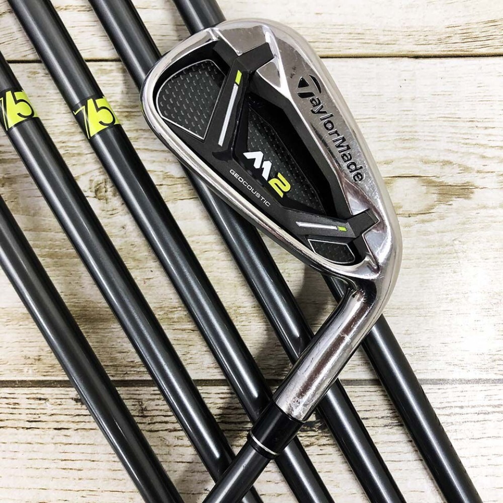TaylorMade M2 IronSet 5-9+Pw 6pc RH  REAX 75 graphite shaft Flex Stiff Used