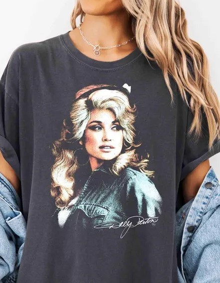Dolly Parton Signature Vintage Graphic Shirt, Retro Country Music T Shirt AN6778