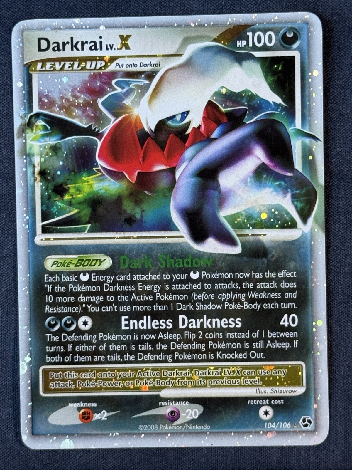 Darkrai LV.X 104/106 Holo Ultra Rare Great Encounters 2008 Pokémon TCG [LP+]