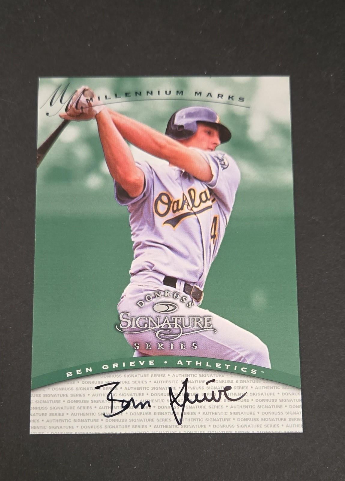 1997 Donruss Signature Series - Authentic Signatures Ben Grieve Millennium Marks