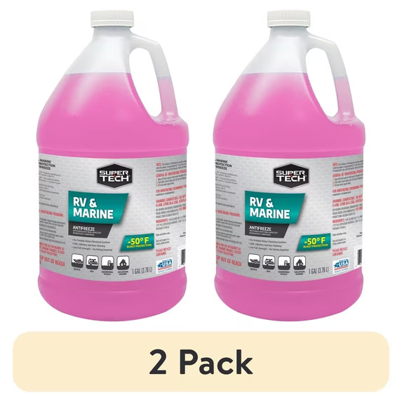 (2 pack) Super Tech RV and Marine Antifreeze, 1 Gallon - 2 pack (2 pack) Super Tech RV and Marine Antifreeze, 1 Gallon - 2 pack