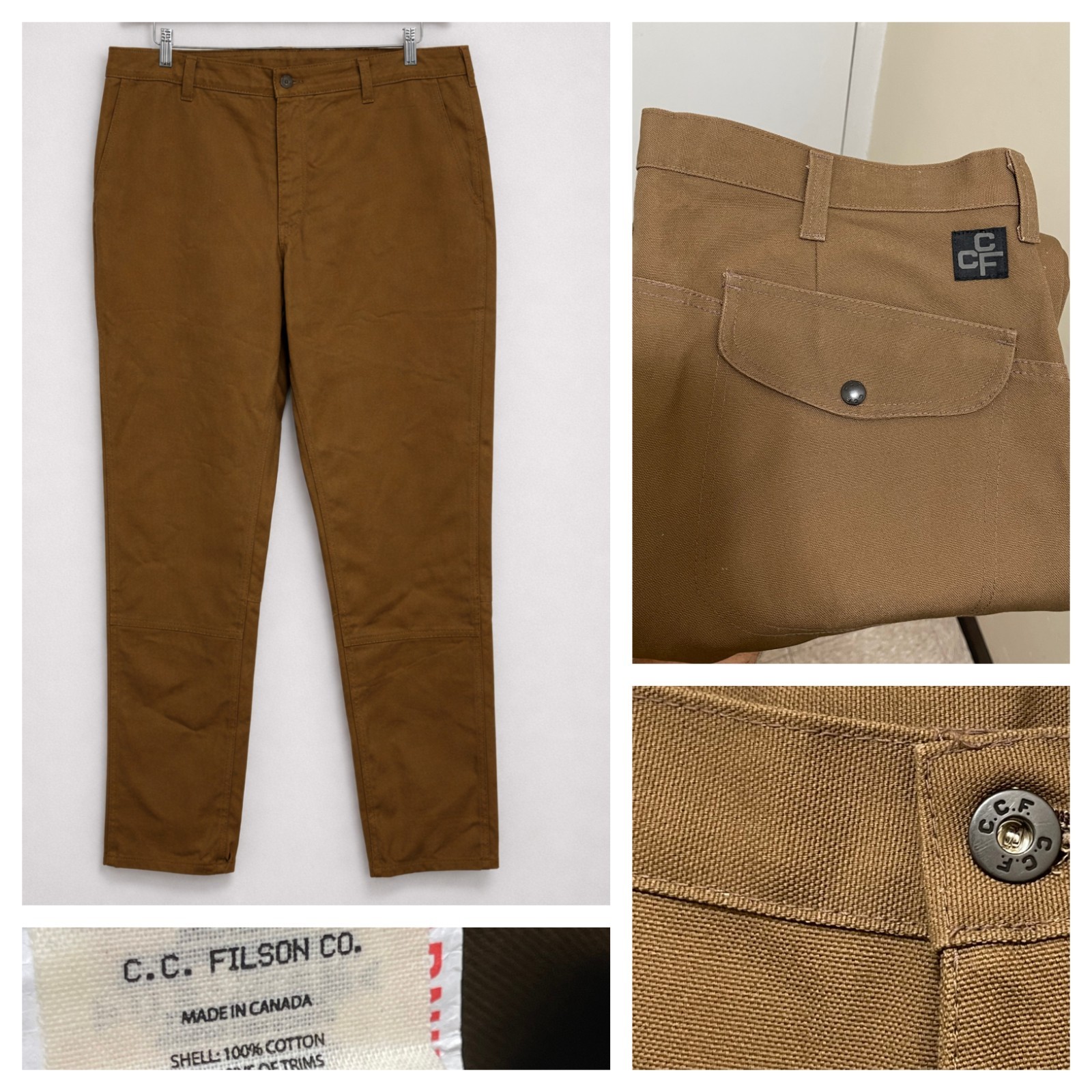 C.C. Filson CCF Reinforced Hunting Pants 38x34 CC Duck Canvas workwear brown 38 C.C. Filson CCF Reinforced Hunting Pants 38x34 CC Duck Canvas workwear brown 38