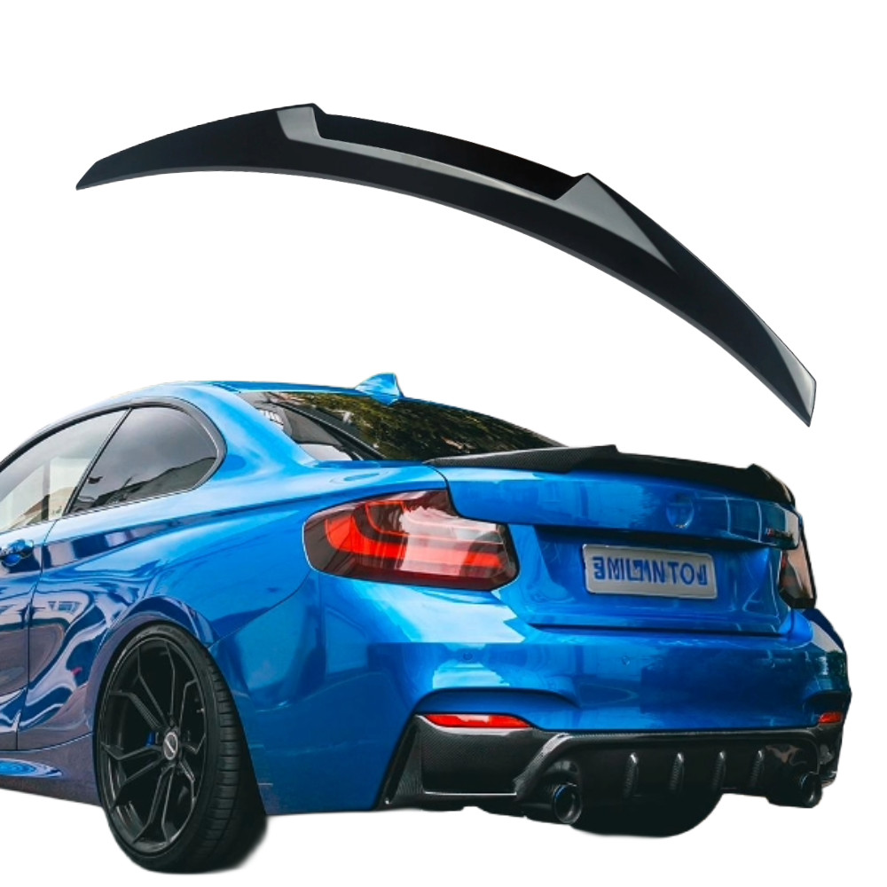 Fit 14-21 BMW F22 220 230 235 M240 F87 M2 Gloss Black Rear M4 Trunk Spoiler Wing