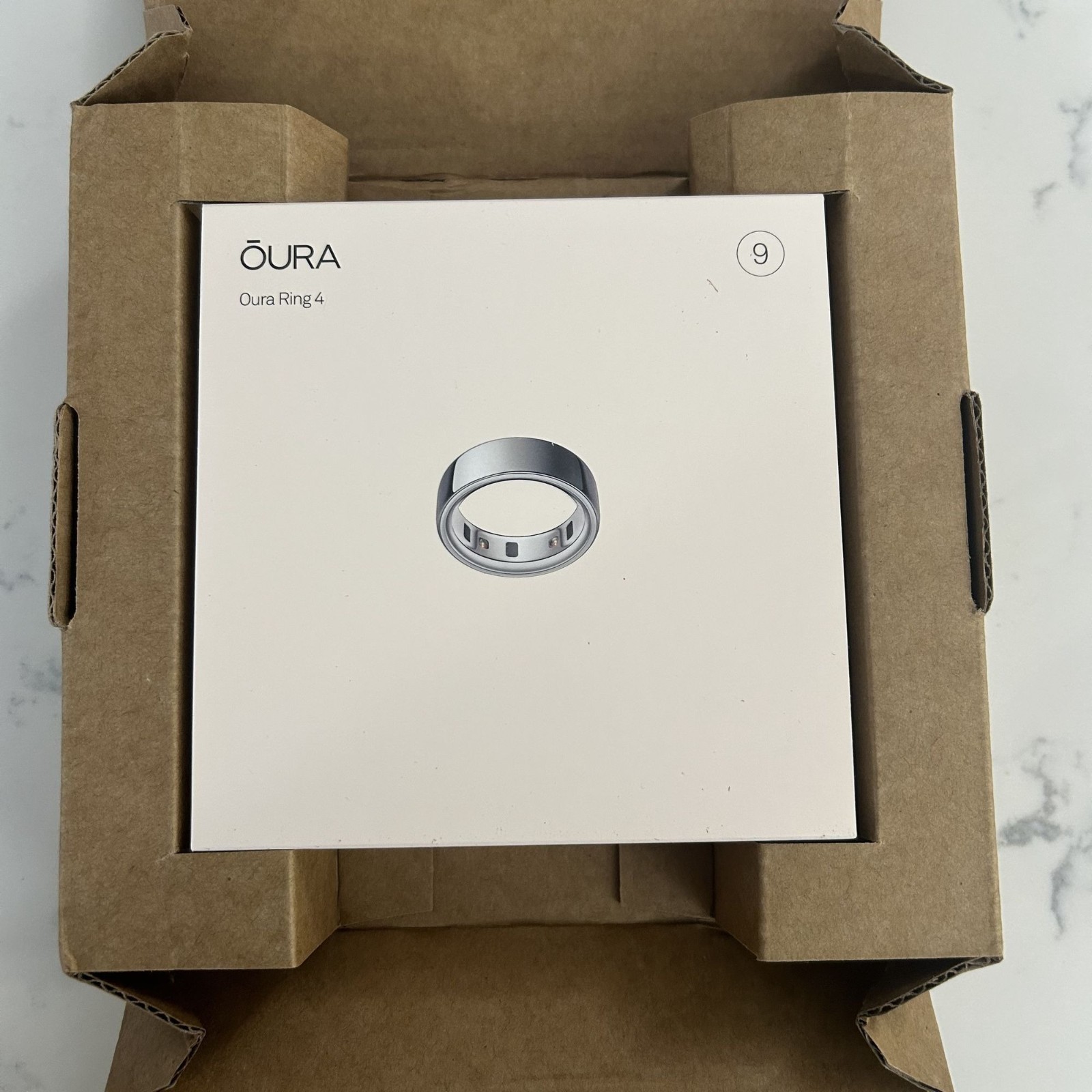 OURA Ring 4 Size 9 Silver NEW IN BOX