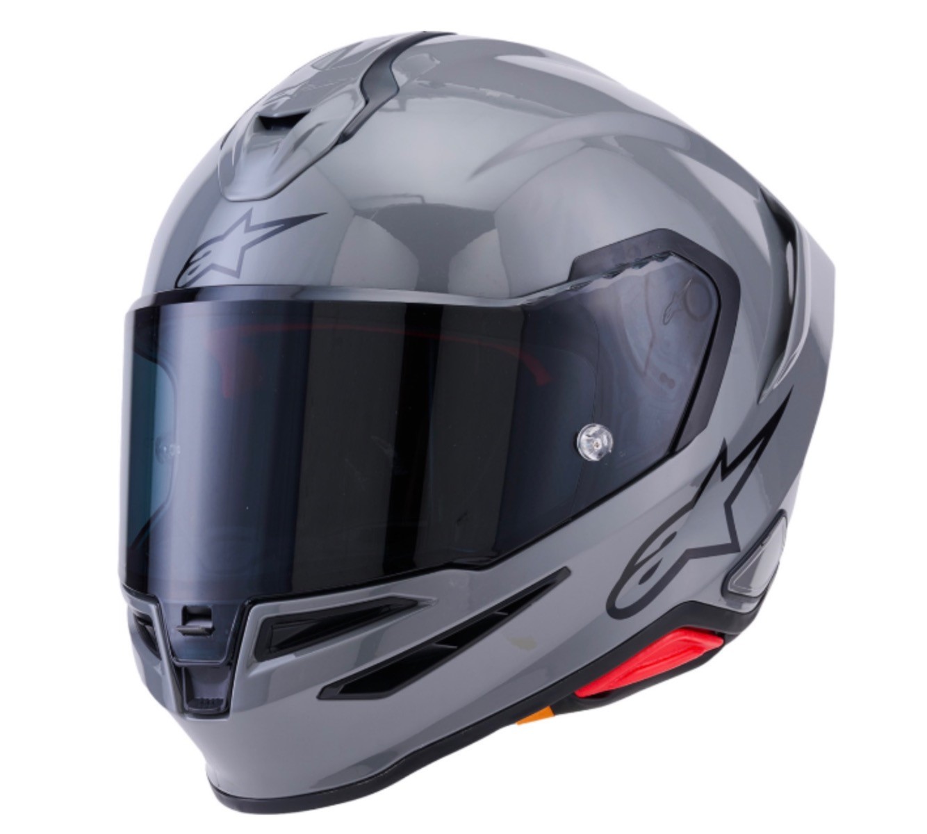 Alpinestars SR7 Solid Gloss Gray Helmet, CE-Certified Large OPEN BOX