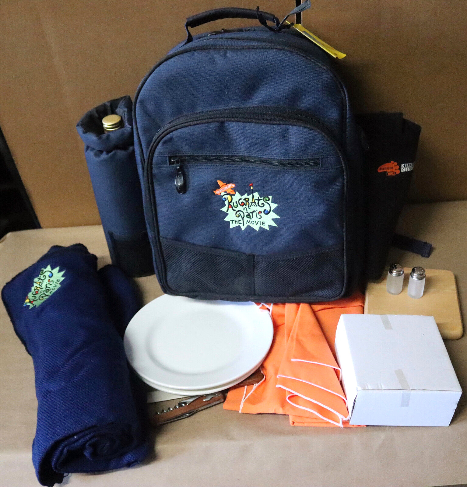 Rare 1999 Nickelodeon Rugrats In Paris The Movie Promo Picnic Set Backpack