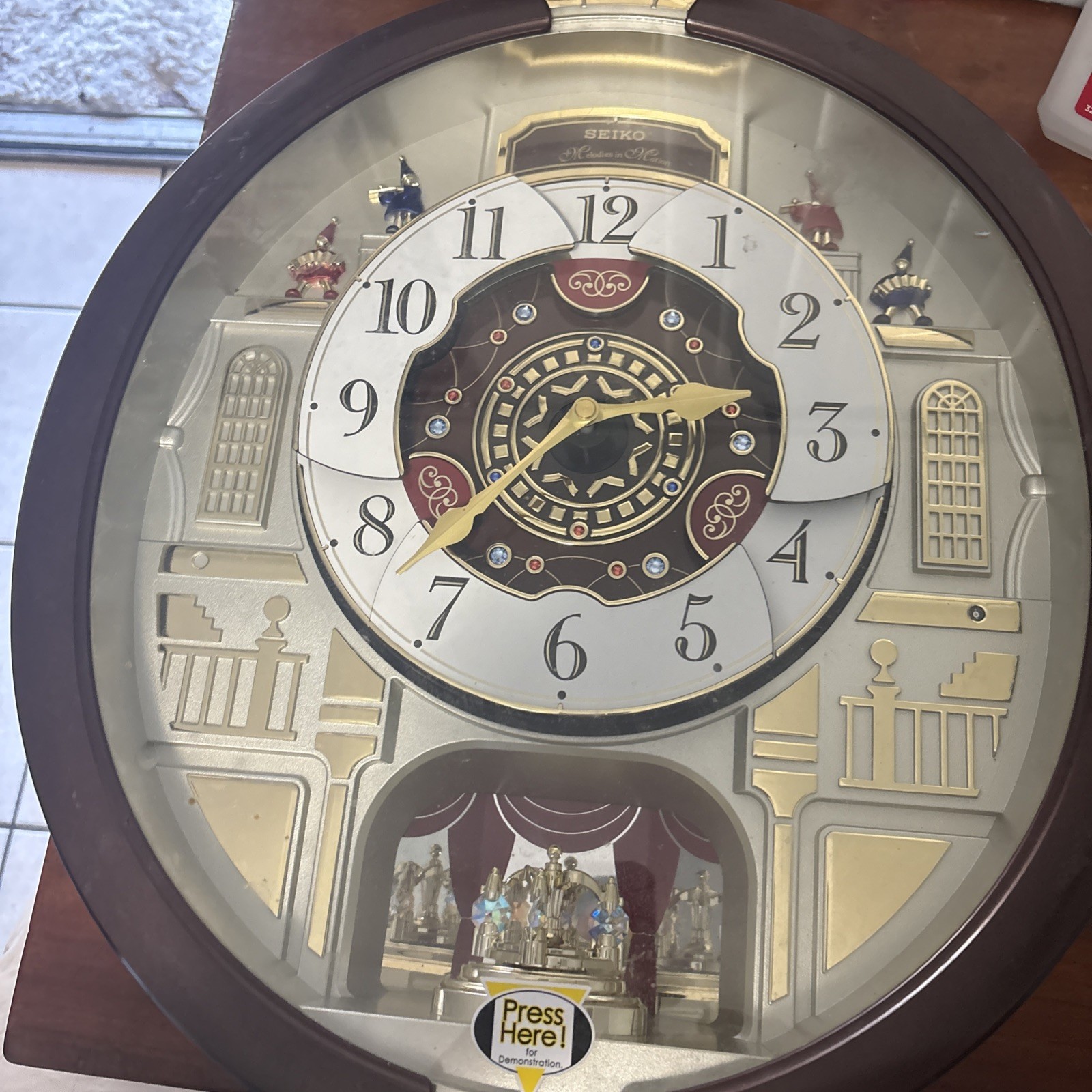 Seiko Melodies In Motion Clock for parts battery corrosion bad Seiko Melodies In Motion Clock for parts battery corrosion bad