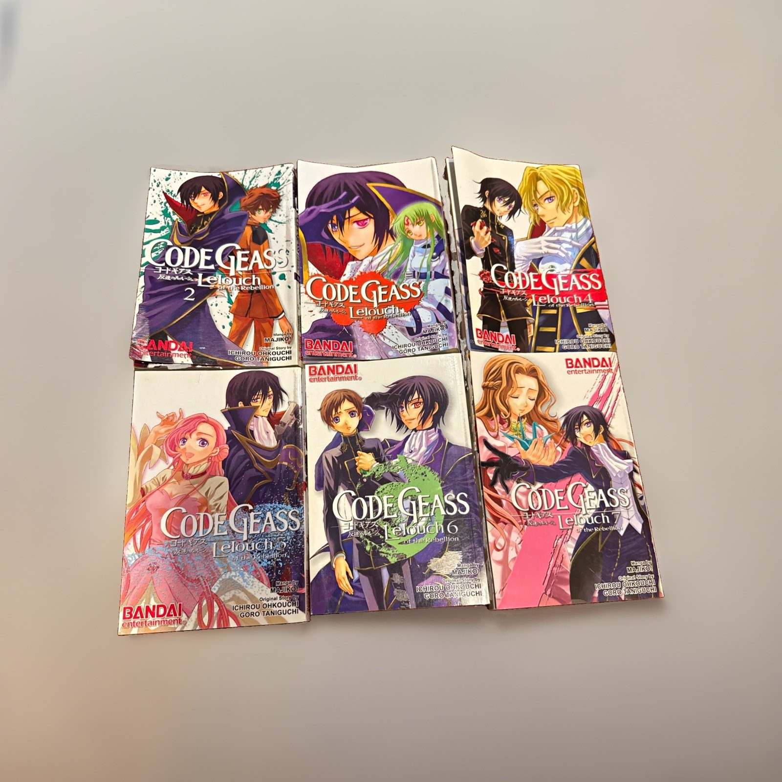 Rare Code Geass Lelouch of the Rebellion Vol 2 - 7 Manga 1st Edition lot/English Rare Code Geass Lelouch of the Rebellion Vol 2 - 7 Manga 1st Edition lot/English