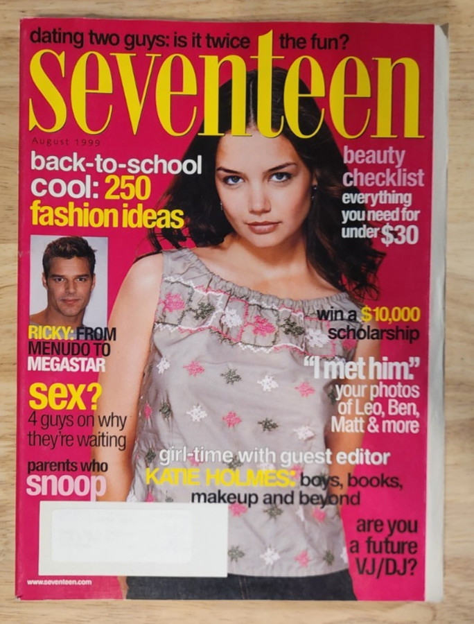 Vintage Seventeen Magazine August 1999 Katie Holmes Back to School 90s