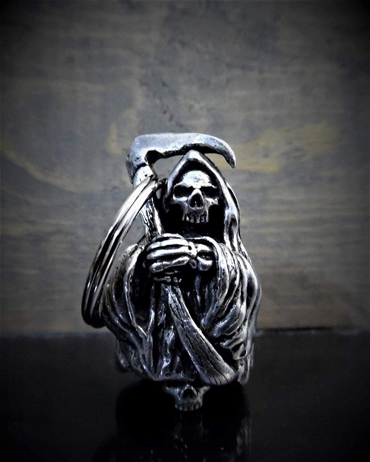 Grim Reaper Gremlin Motorcycle Ride Bell Bravo Biker Gift Good Luck BB-54 USA Grim Reaper Gremlin Motorcycle Ride Bell Bravo Biker Gift Good Luck BB-54 USA