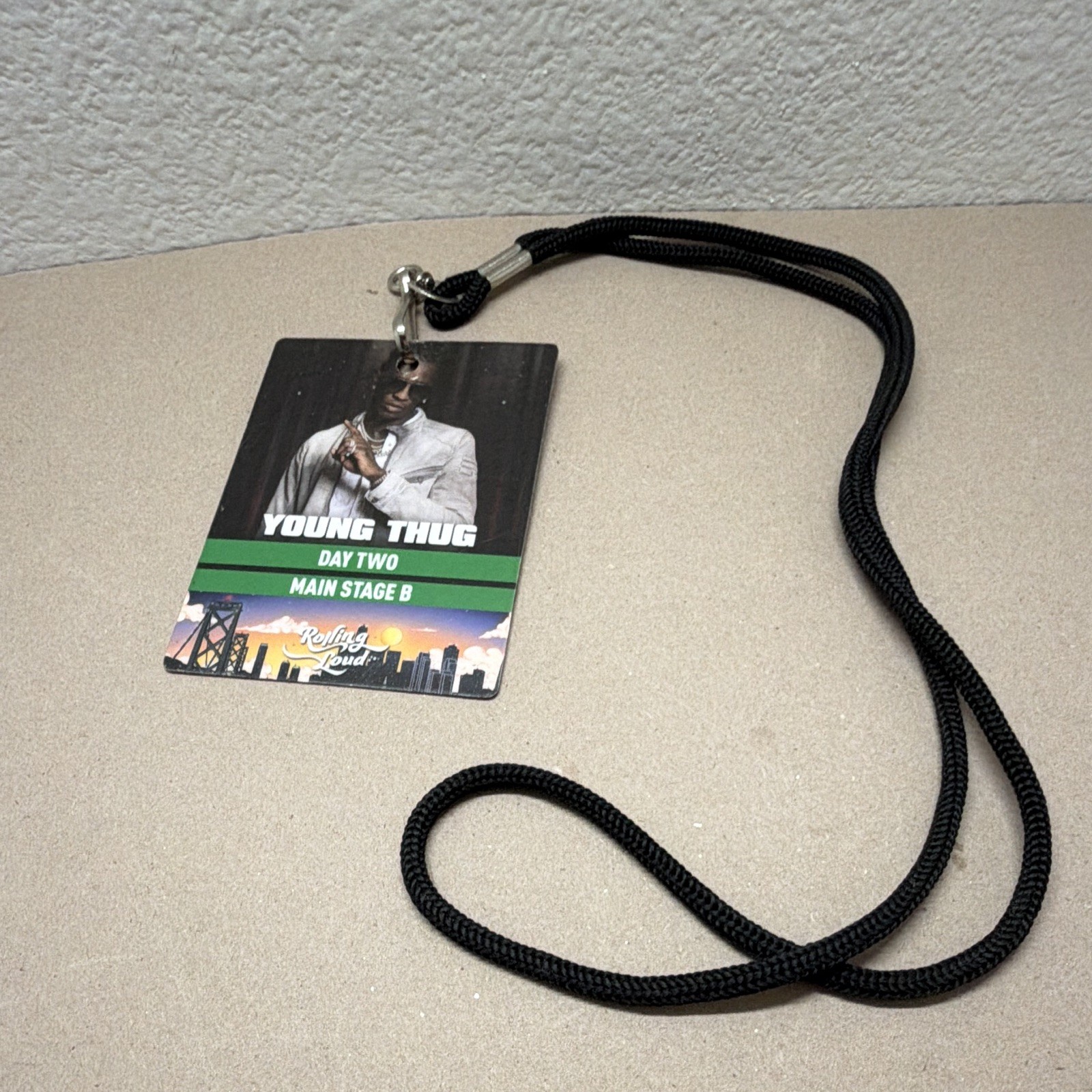 Young Thug Rolling Loud Day Two Main Stage B Concert Pass Lanyard 2019 backstage