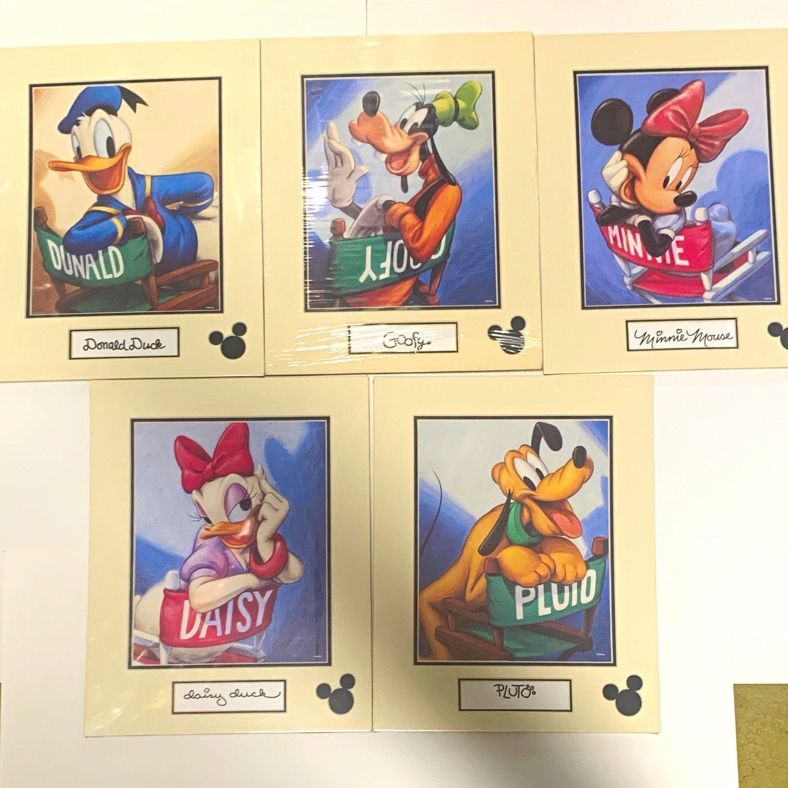 OAP Publishing Disney Framed Matted Prints Lot 5 Donald Goofy Minnie Daisy OAP Publishing Disney Framed Matted Prints Lot 5 Donald Goofy Minnie Daisy