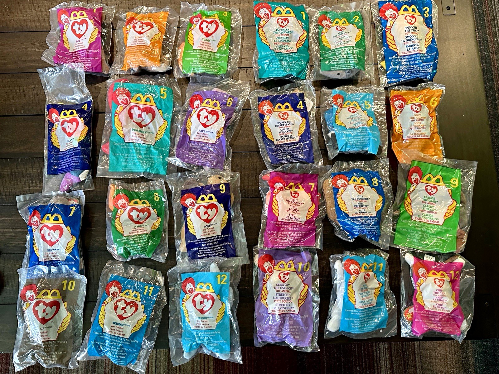 McDonald\'s Happy Meal Toys Ty Teenie Beanie Babies Sealed 1998 & 1999 Complete McDonald\'s Happy Meal Toys Ty Teenie Beanie Babies Sealed 1998 & 1999 Complete
