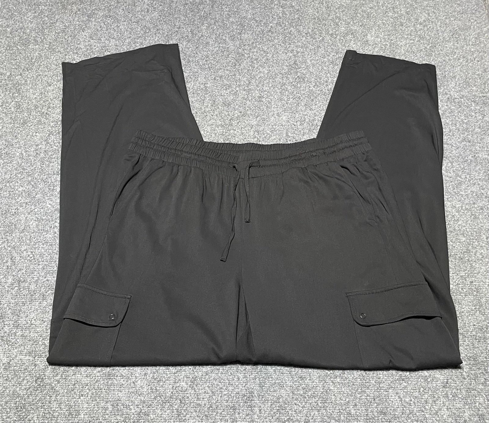 Torrid Pull On Wide Leg Challis Cargo Pants Black Size 1Tall