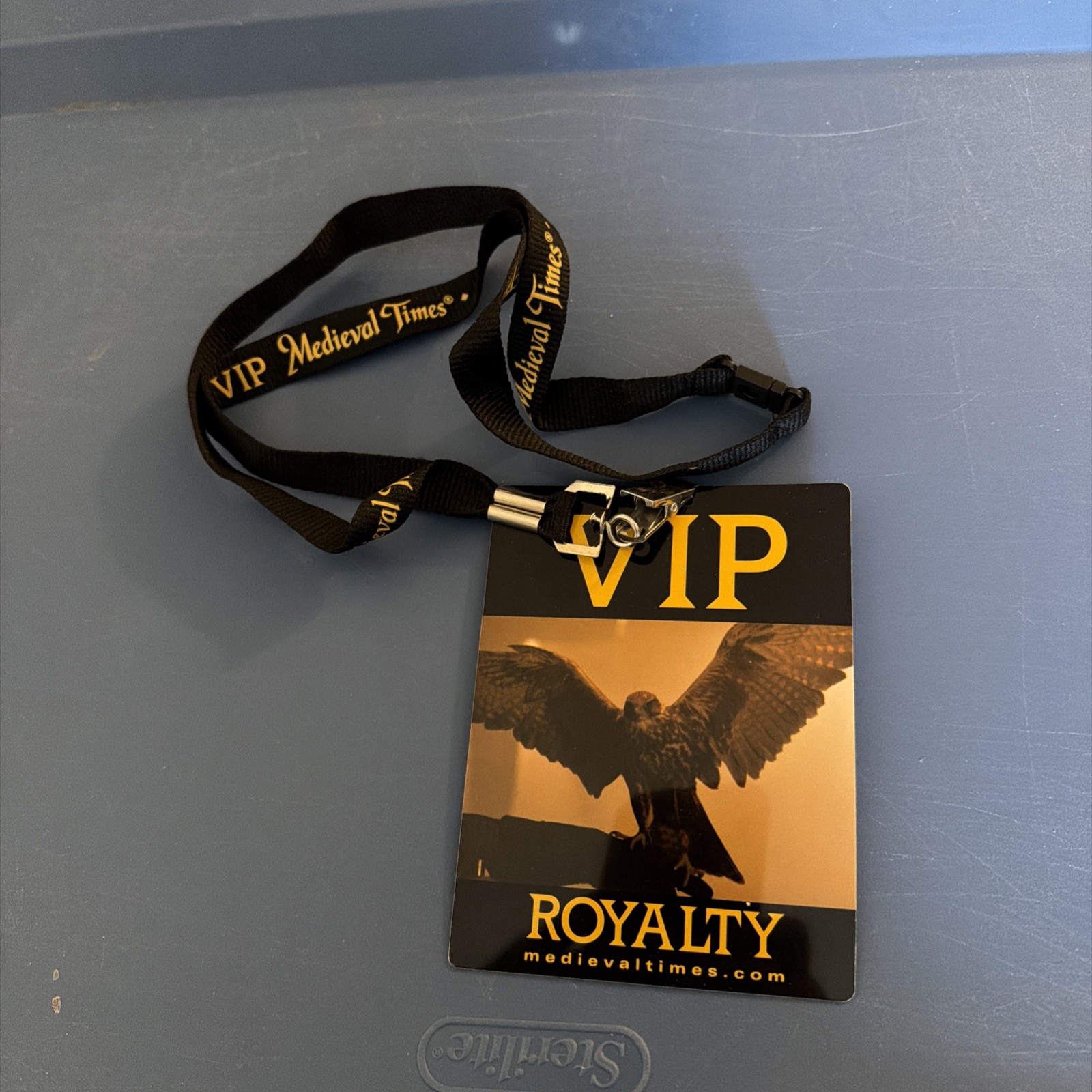 Medieval Times VIP Royalty Lanyard and Badge Pass Souvenir Collector Item Medieval Times VIP Royalty Lanyard and Badge Pass Souvenir Collector Item
