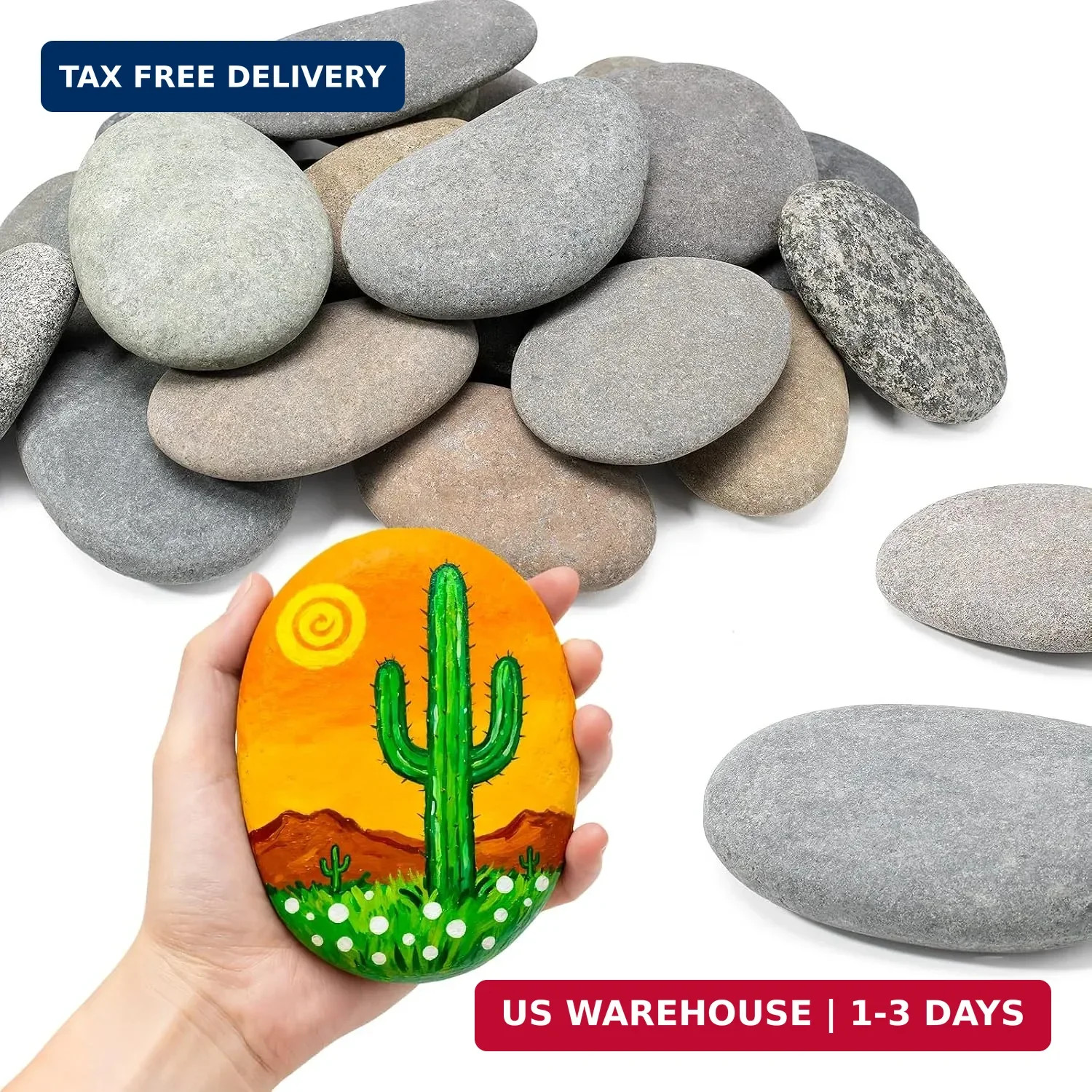 Simetufy 25 Pcs Large Rocks for Painting, 4-5 Inch Natural River Stones | Smooth Simetufy 25 Pcs Large Rocks for Painting, 4-5 Inch Natural River Stones | Smooth