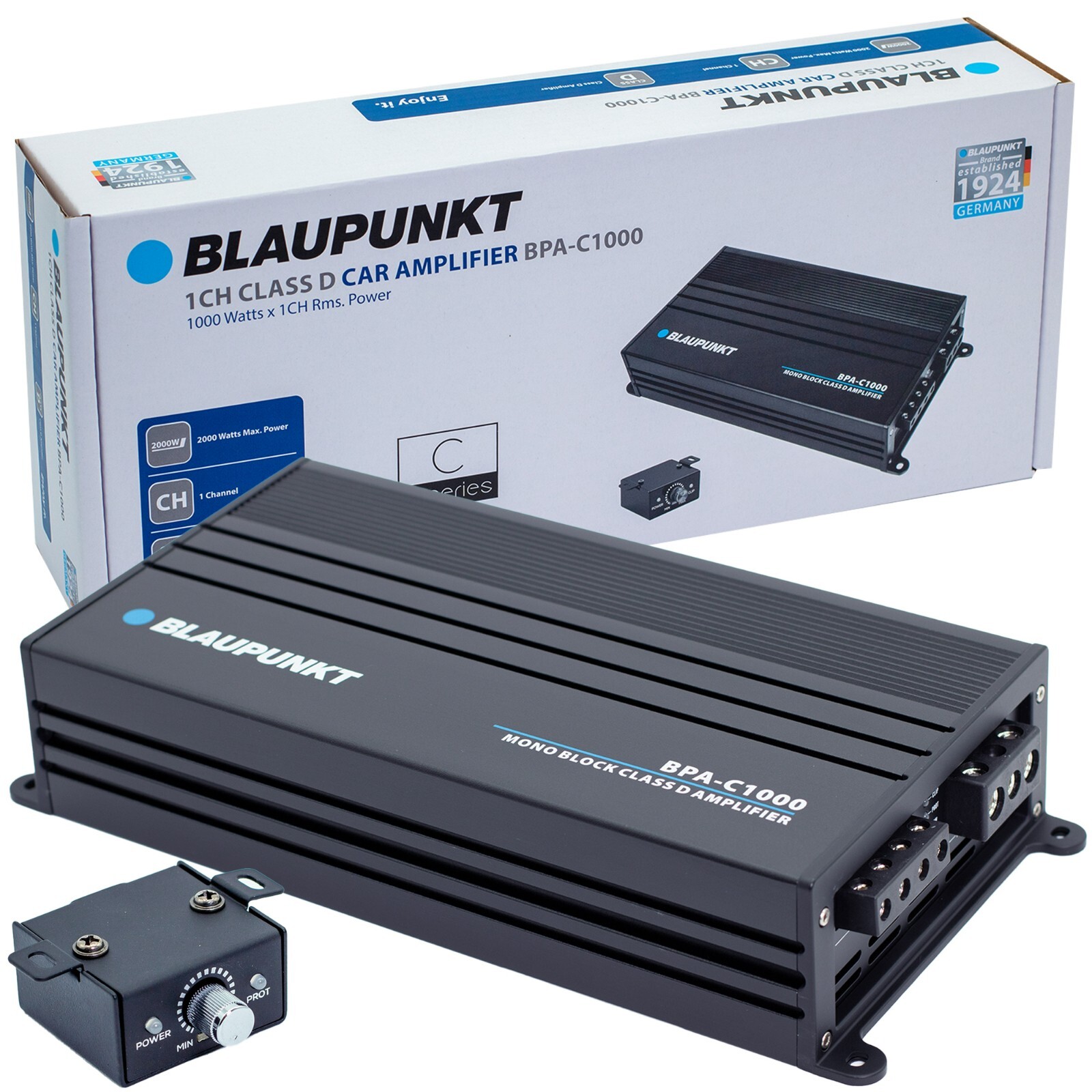BLAUPUNKT C1000 Elite Car Audio Class D Monoblock 1-Channel 2000W Amplifier NEW