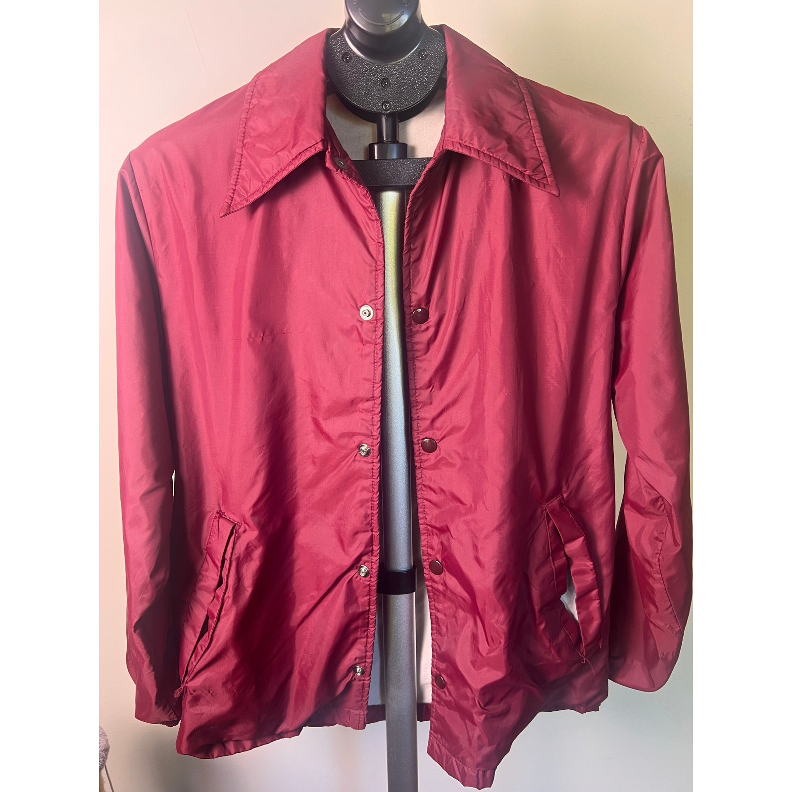 Sears Put On Shop Coach Jacket Unisex 18 Burgundy Excellent Vintage Windbreaker Sears Put On Shop Coach Jacket Unisex 18 Burgundy Excellent Vintage Windbreaker