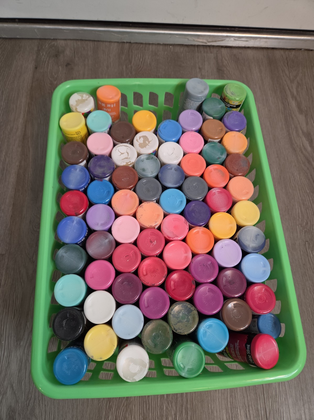 70 Acrylic Paint Bottles DecoArt Americana Folk Art Lot 