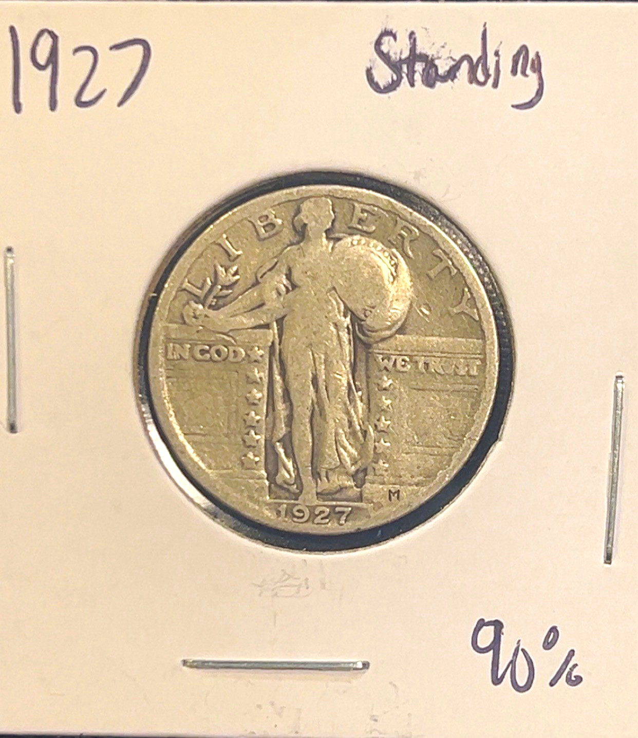 1927 US Standing Liberty Quarter 25C 90% Silver 1927 US Standing Liberty Quarter 25C 90% Silver