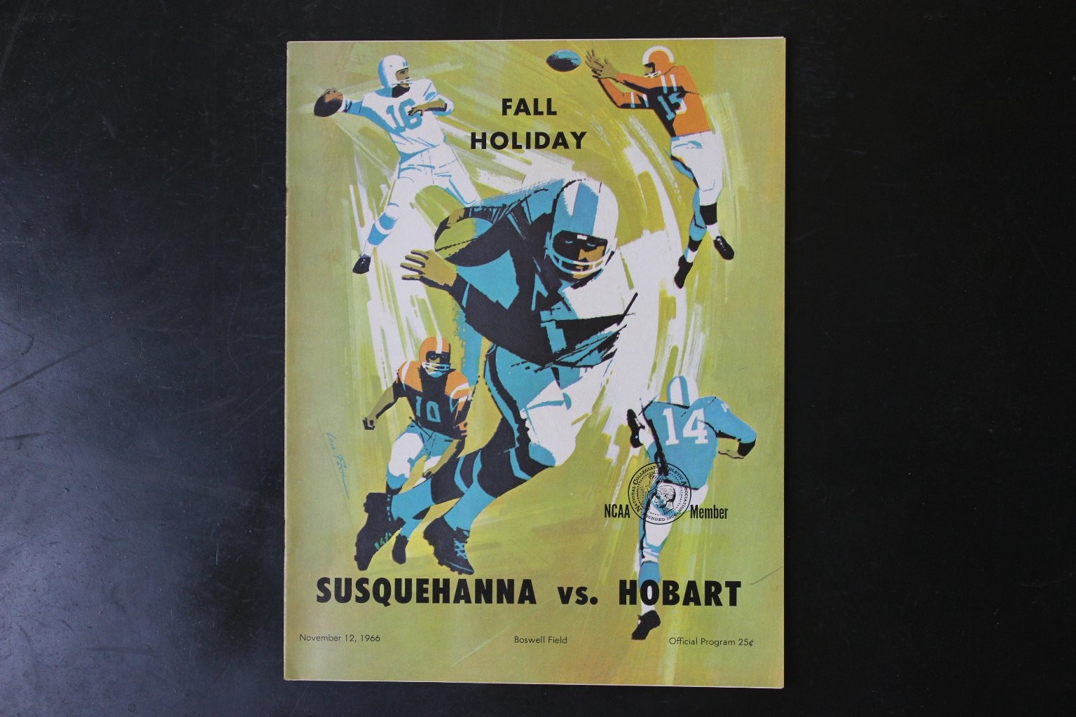 Vintage 1966 Susquehanna vs Hobart Football Program NCAA Magazine