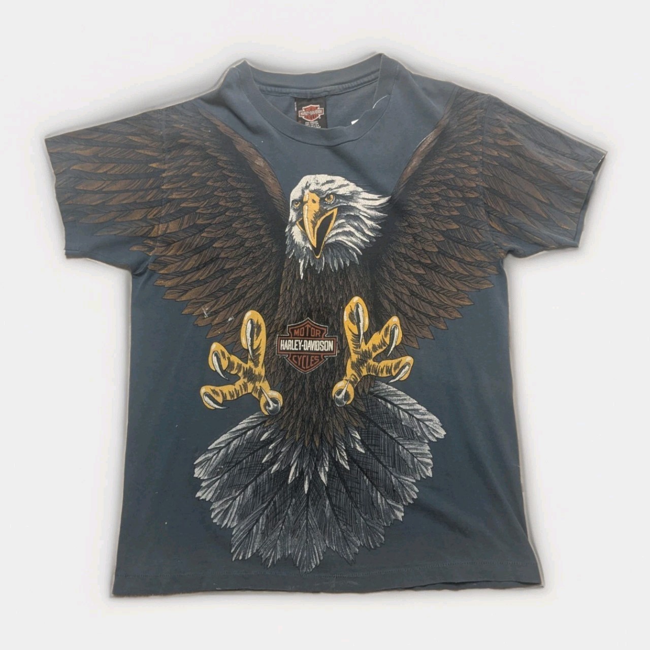 Vintage Harley-Davidson Eagle All Over Print AOP Size Medium 20x29