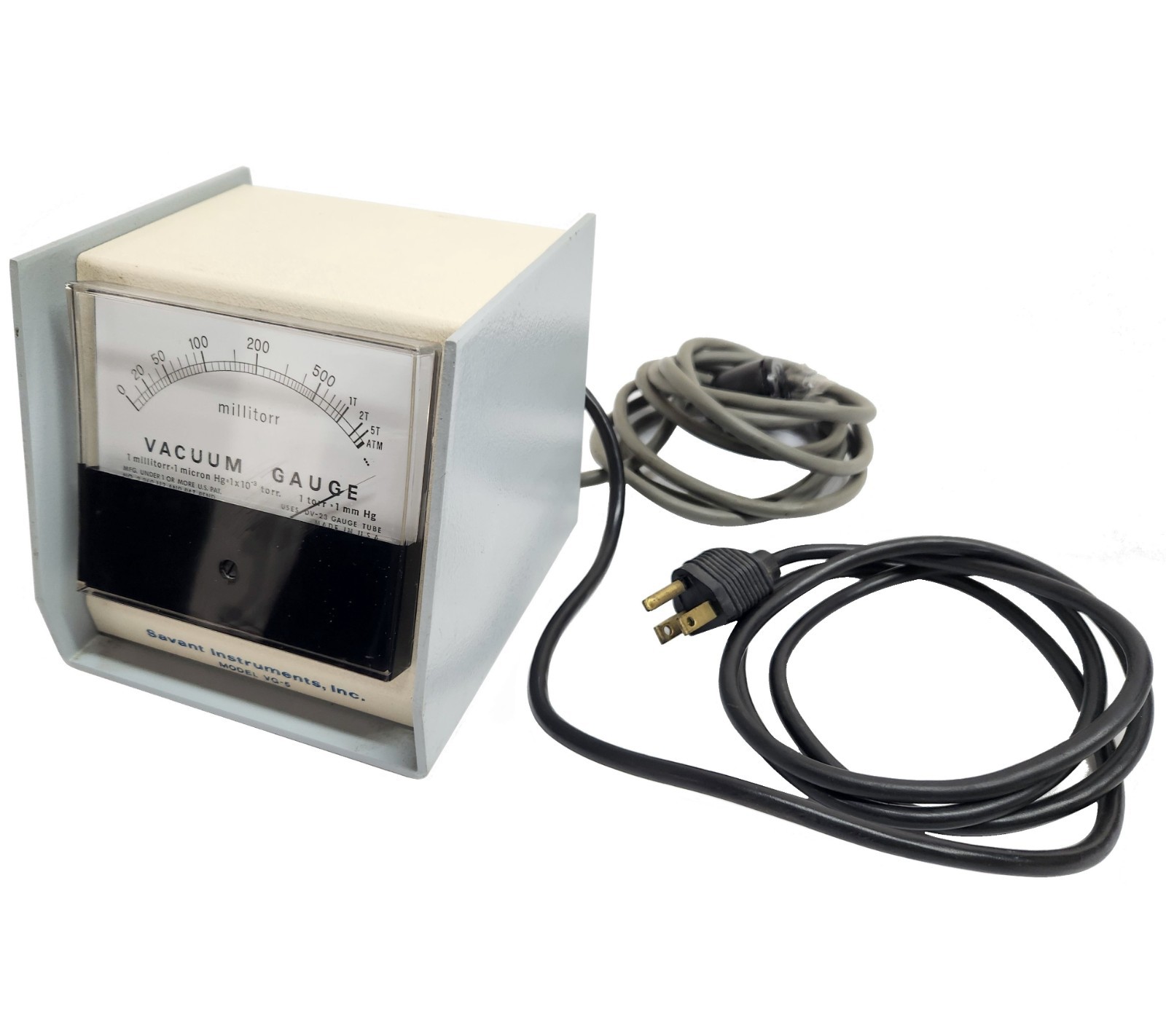Savant Instruments VG-5 Analog High/Low Pressure Vacuum Gauge Savant Instruments VG-5 Analog High/Low Pressure Vacuum Gauge