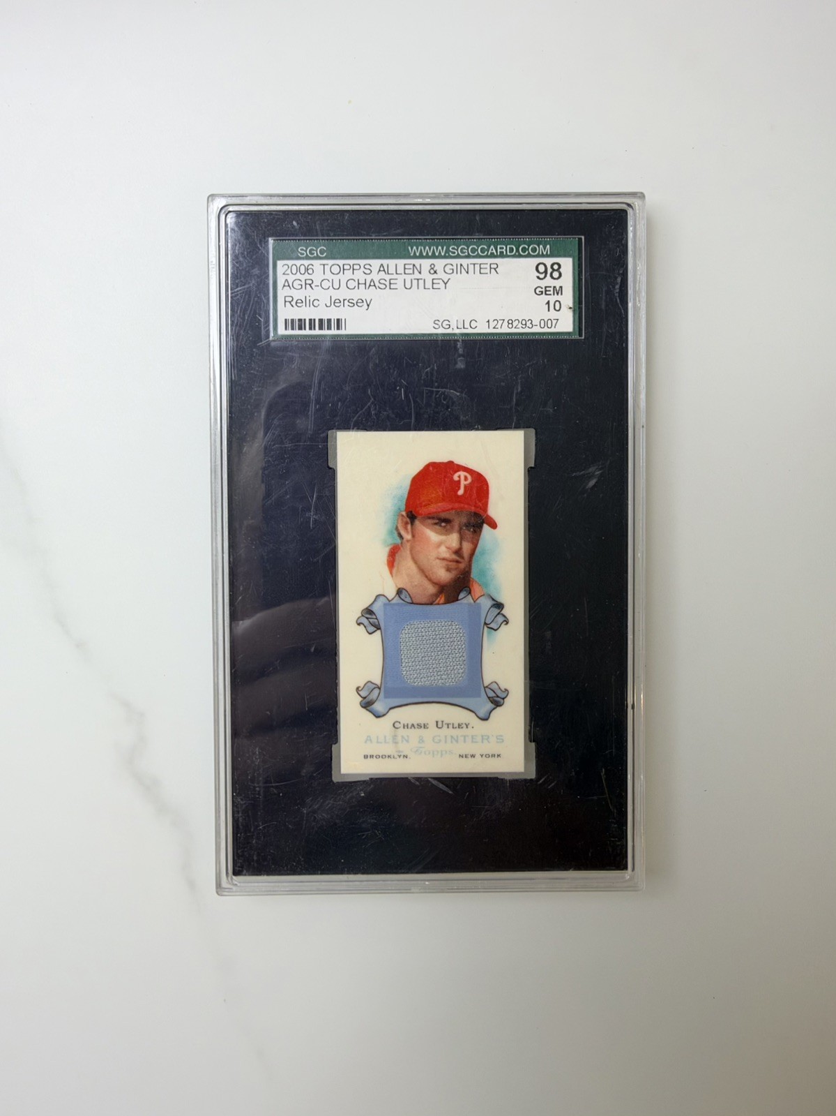 2006 Topps Allen & Ginter's Framed Mini Relics Chase Utley #AGR-CU Gem Mint 10 2006 Topps Allen & Ginter's Framed Mini Relics Chase Utley #AGR-CU Gem Mint 10