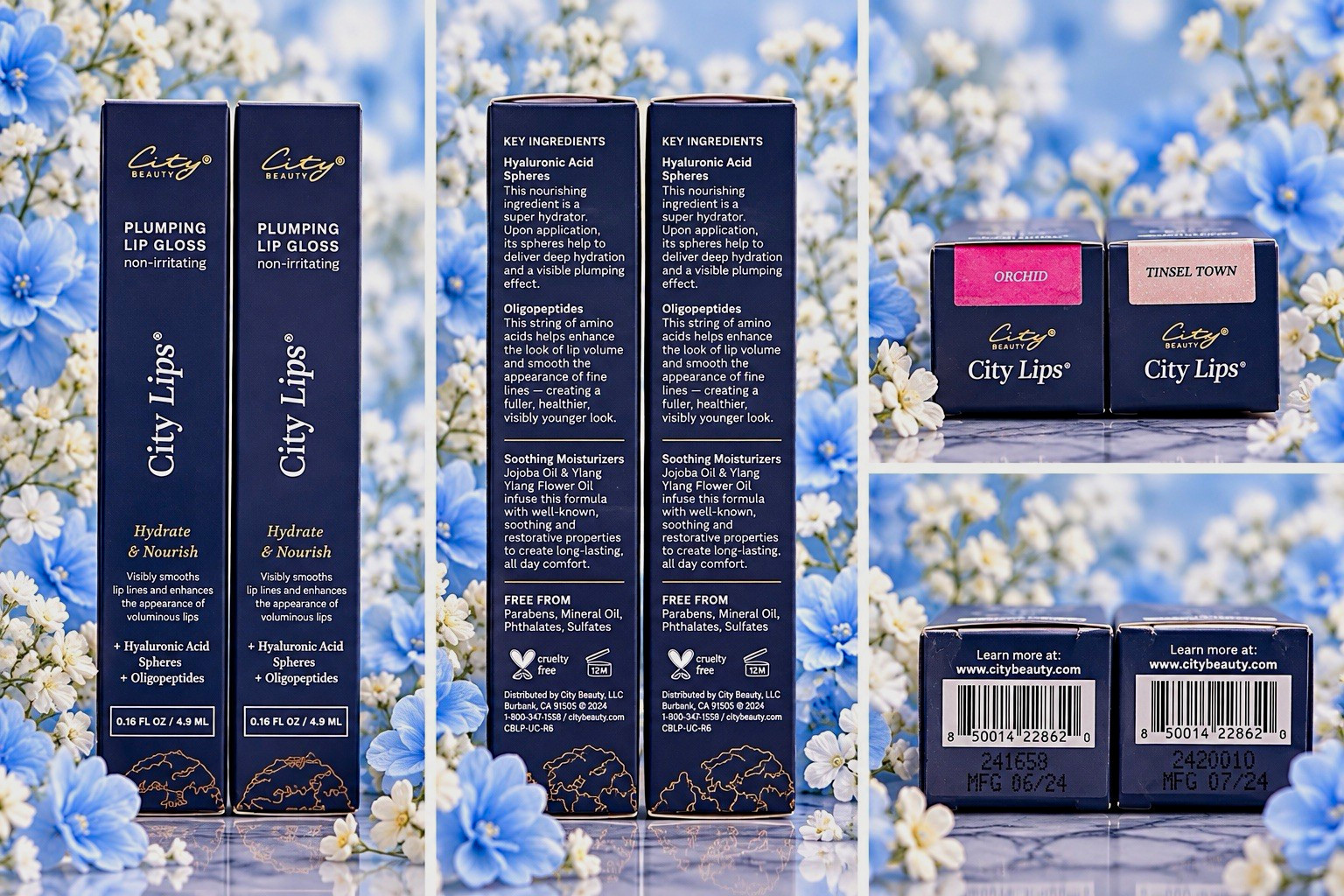 City Beauty City Lips Plumping Lip Gloss Orchid & Tinsel Town 0.16 fl oz