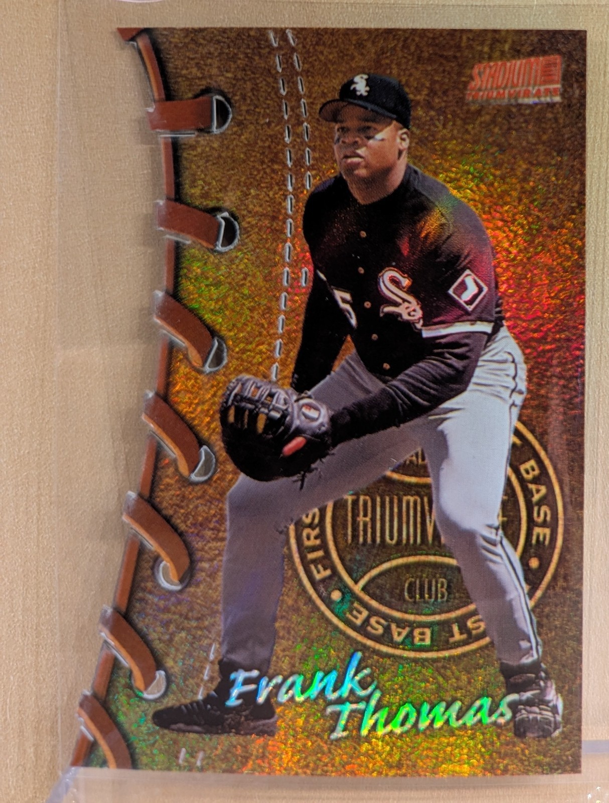 1998 Topps Stadium Club TRIUMVIRATE LUMINESCENT #T11C Frank Thomas REFRACTOR