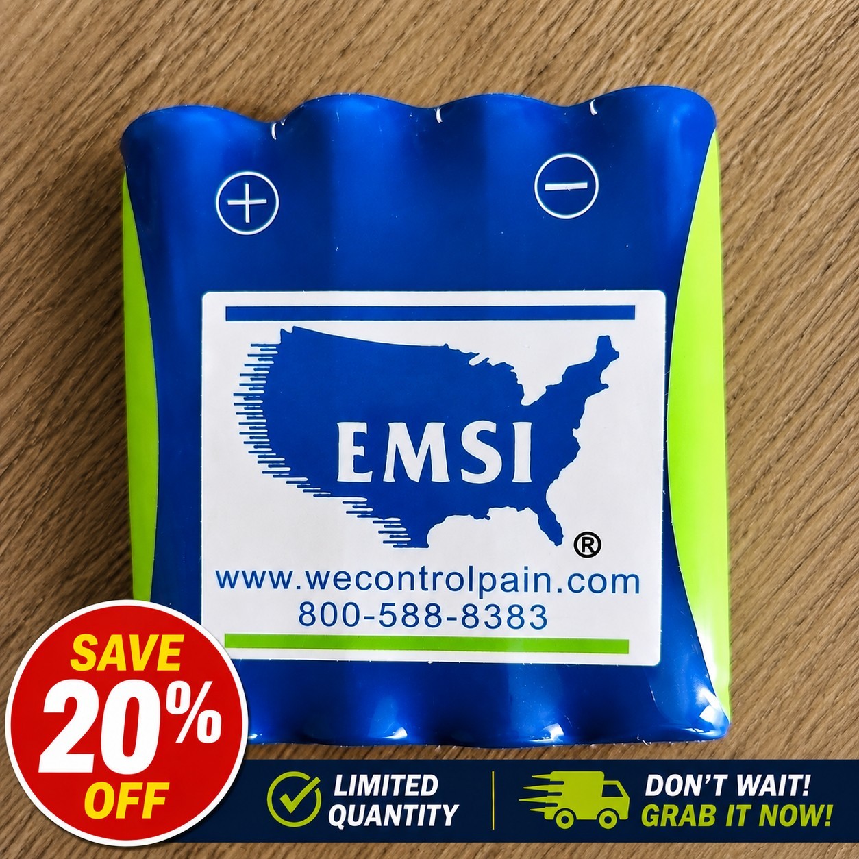 EMSI AAA Rechargeable Batteries For EMSI Flex-it 4.8V Ni-MH 300mAh NEW