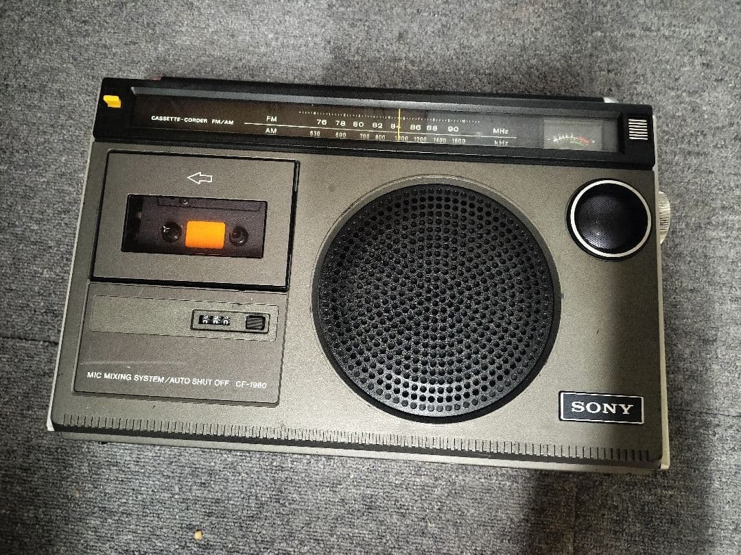 Sony CF-1980 Radio Cassette Player AM/FM MIC Mixing Auto Shut Off Japan