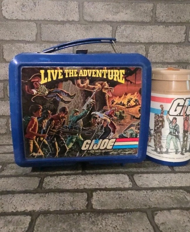 VTG 1986 GI Joe Live the Adventure Lunch Box & Thermos Aladdin Hasbro VTG 1986 GI Joe Live the Adventure Lunch Box & Thermos Aladdin Hasbro