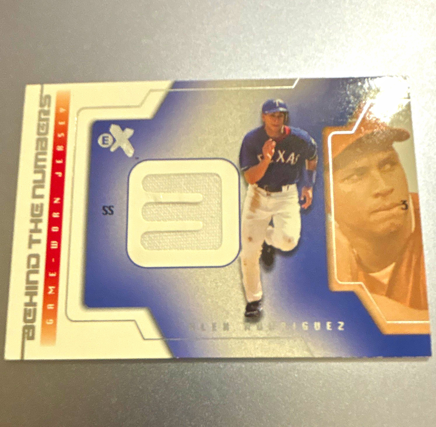 Fleer 2002 E-X Behind the Numbers Jerseys Alex Rodriguez Texas Rangers #SS Fleer 2002 E-X Behind the Numbers Jerseys Alex Rodriguez Texas Rangers #SS