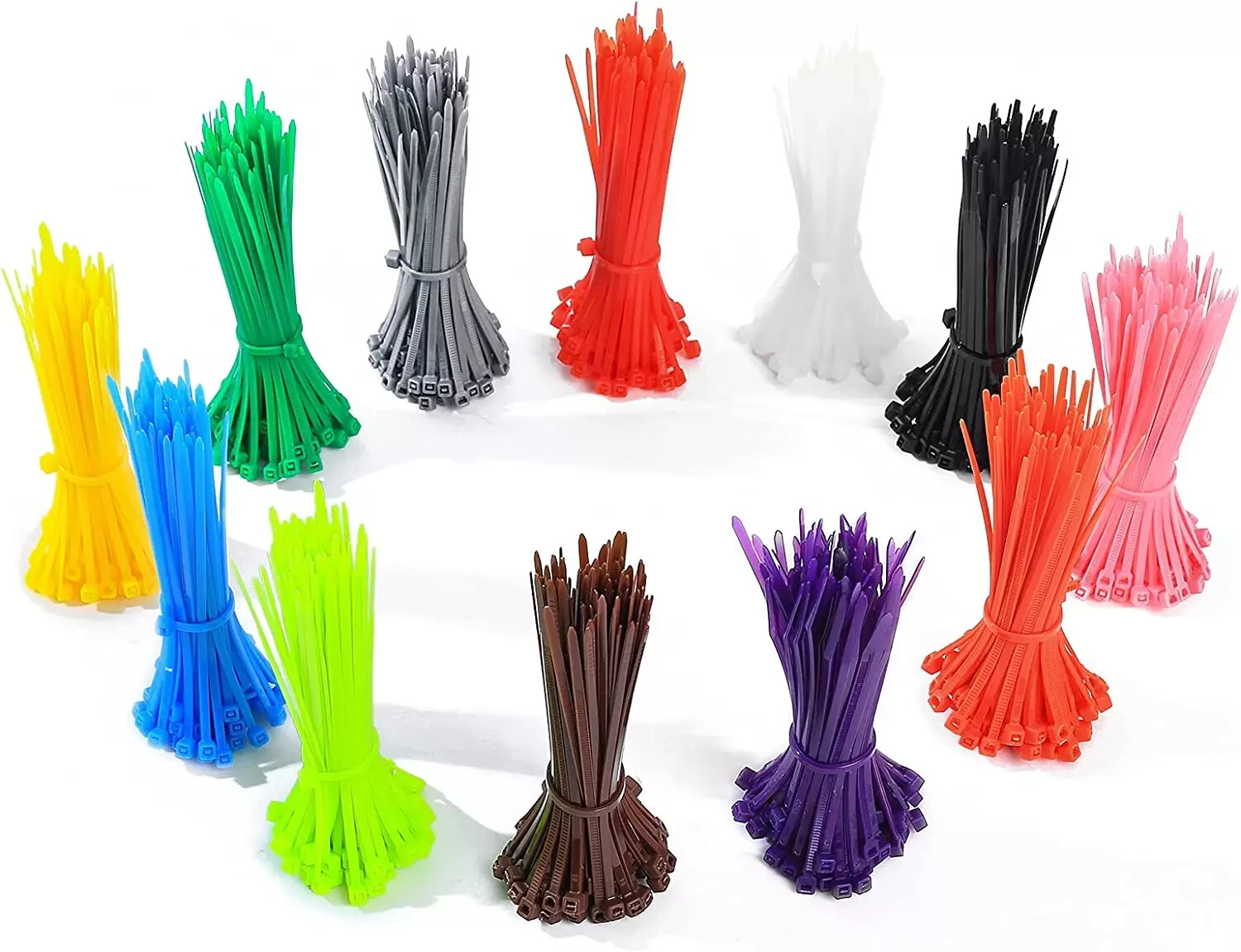 1200 Pcs Mixed Colored Zip Ties, 4 Inch Multicolor Self-Locking Nylon Cable Zip 1200 Pcs Mixed Colored Zip Ties, 4 Inch Multicolor Self-Locking Nylon Cable Zip