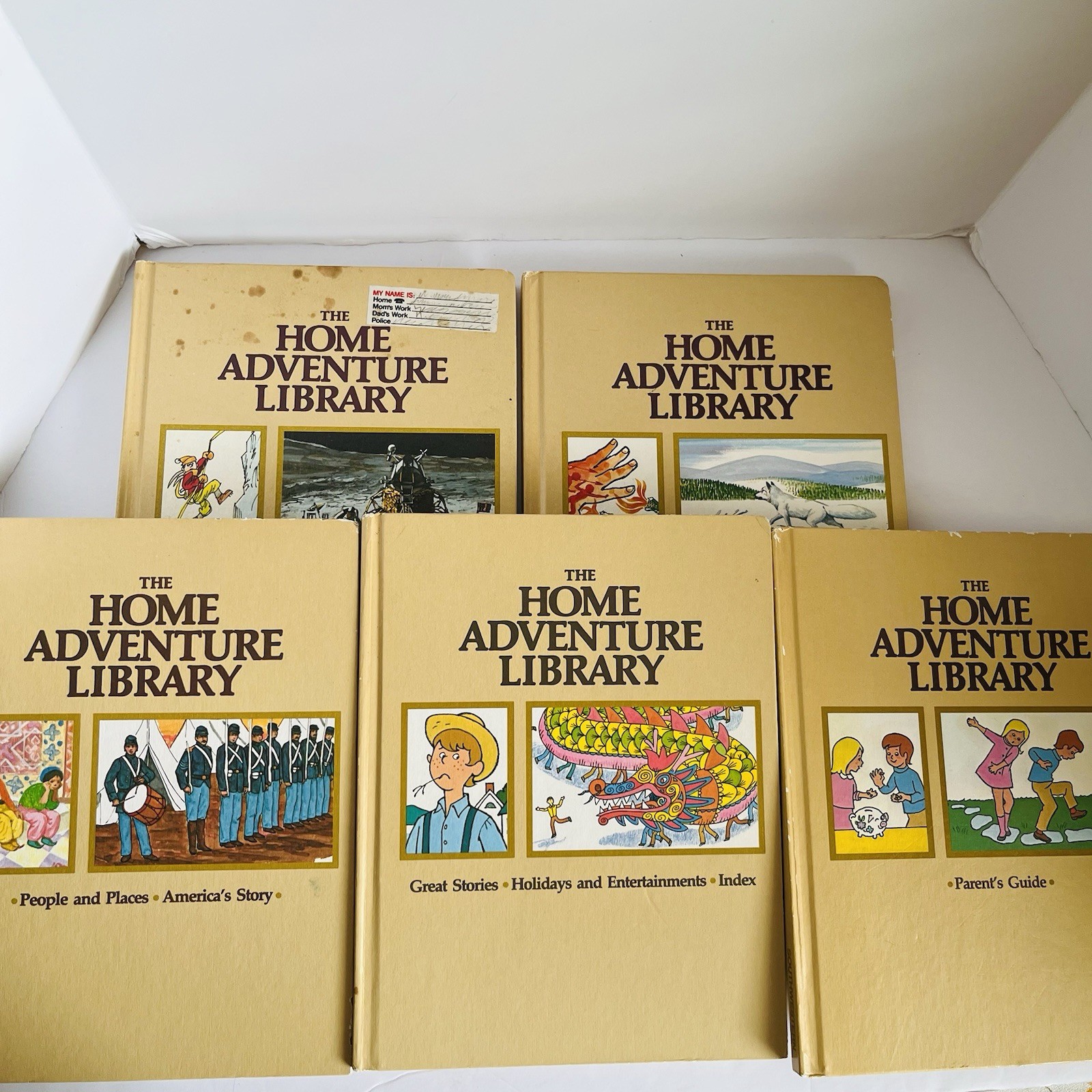 Lot 5 Vintage 1987 The Home Adventure Library Books Vols 1-5 Southwestern Set