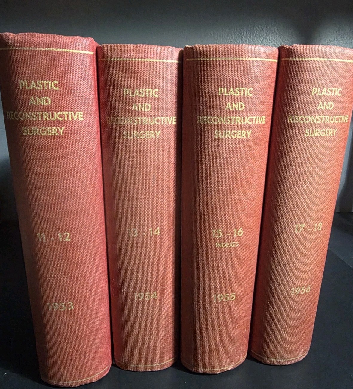 Vintage 1953–1956 Plastic and Reconstructive Surgery Journal Bound 4-Volume Set Vintage 1953–1956 Plastic and Reconstructive Surgery Journal Bound 4-Volume Set