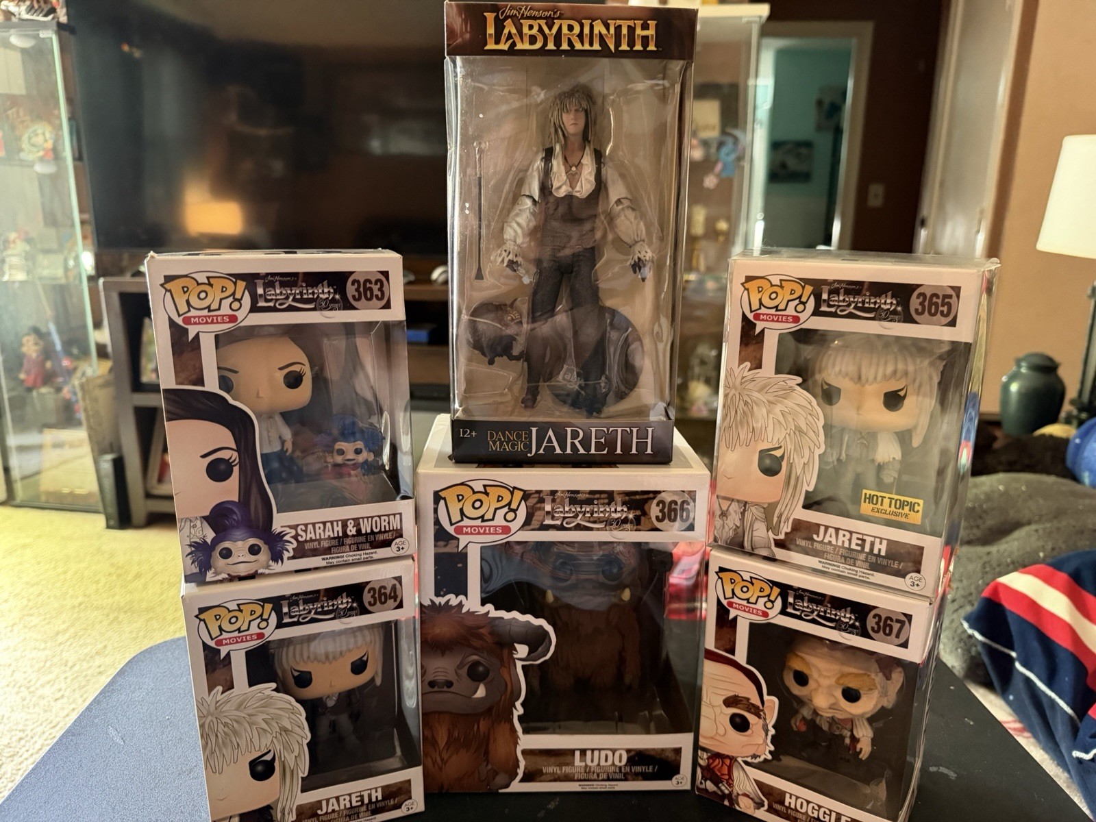Labyrinth Funko Pop Set - Jareth, Sarah, Hoggle, Ludo AND McFarlane Toys Jareth