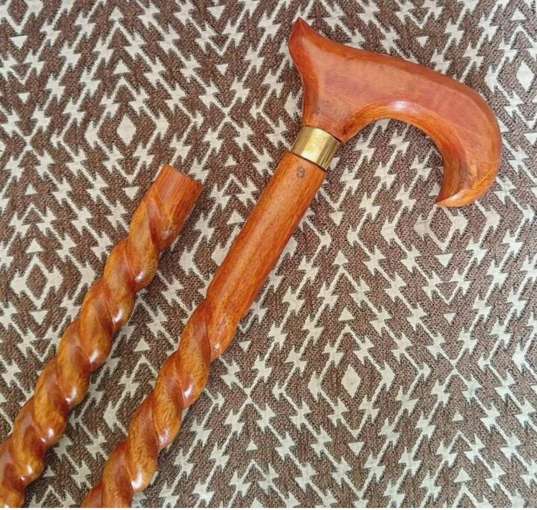Men Women Old People Hand Carved Wooden Walking Stick Beautiful Design Cane Gift Men Women Old People Hand Carved Wooden Walking Stick Beautiful Design Cane Gift