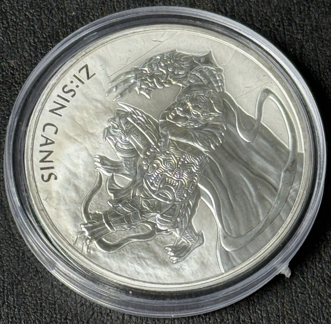 RARE 2018 1 Oz 999 Silver Komsco South Korea 1 Clay Zi:Sin Canis Limited Mintage