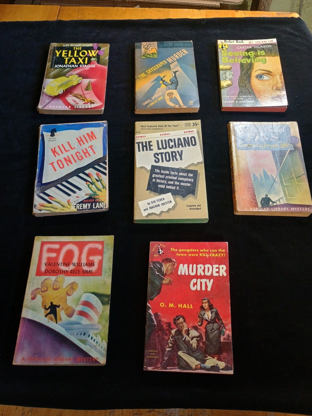8 Vintage Mystery Paperbacks B108