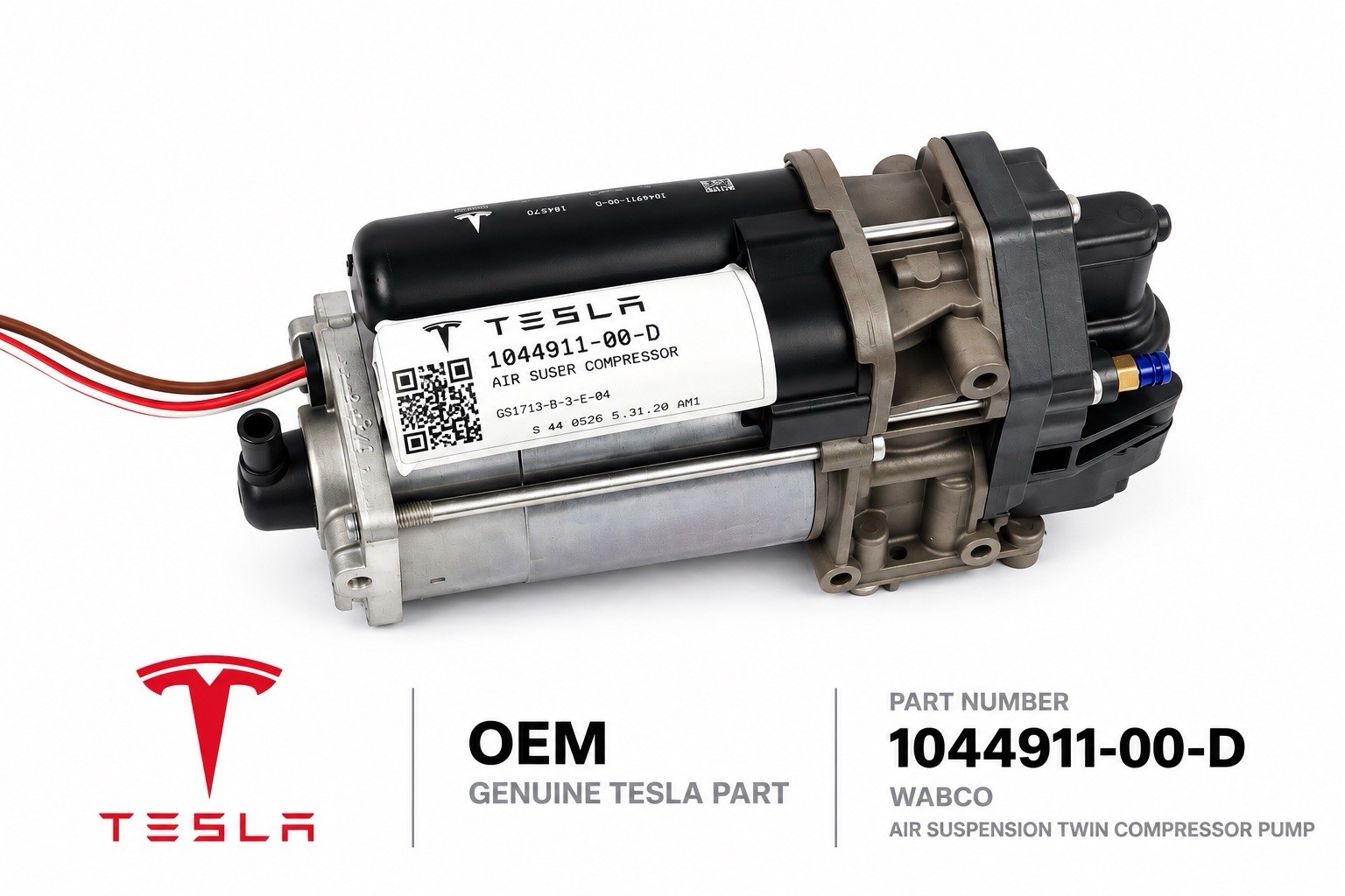 OEM WABCO Air Suspension Compressor 1044911-00-D 2016-2020 Tesla Model S X