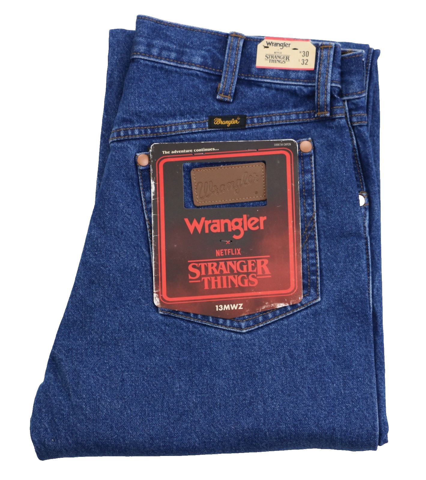 Wrangler x Stranger Things 13MWZ Cowboy Cut Jeans Dark Indigo 14.25 oz. Denim
