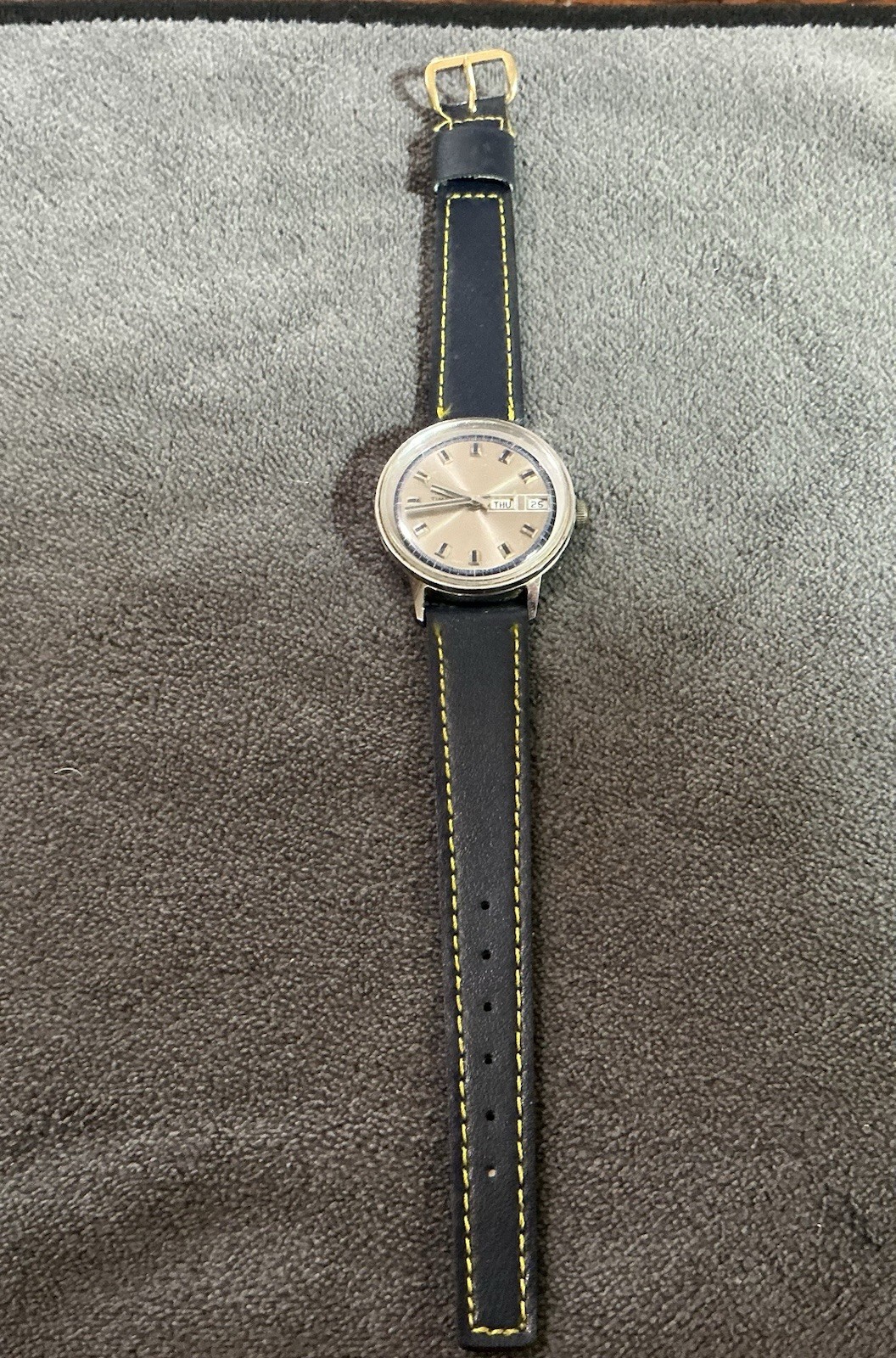Timex Vintage 1970s Marlin 26860 2773 Silver Tone Mechanical Watch - Running