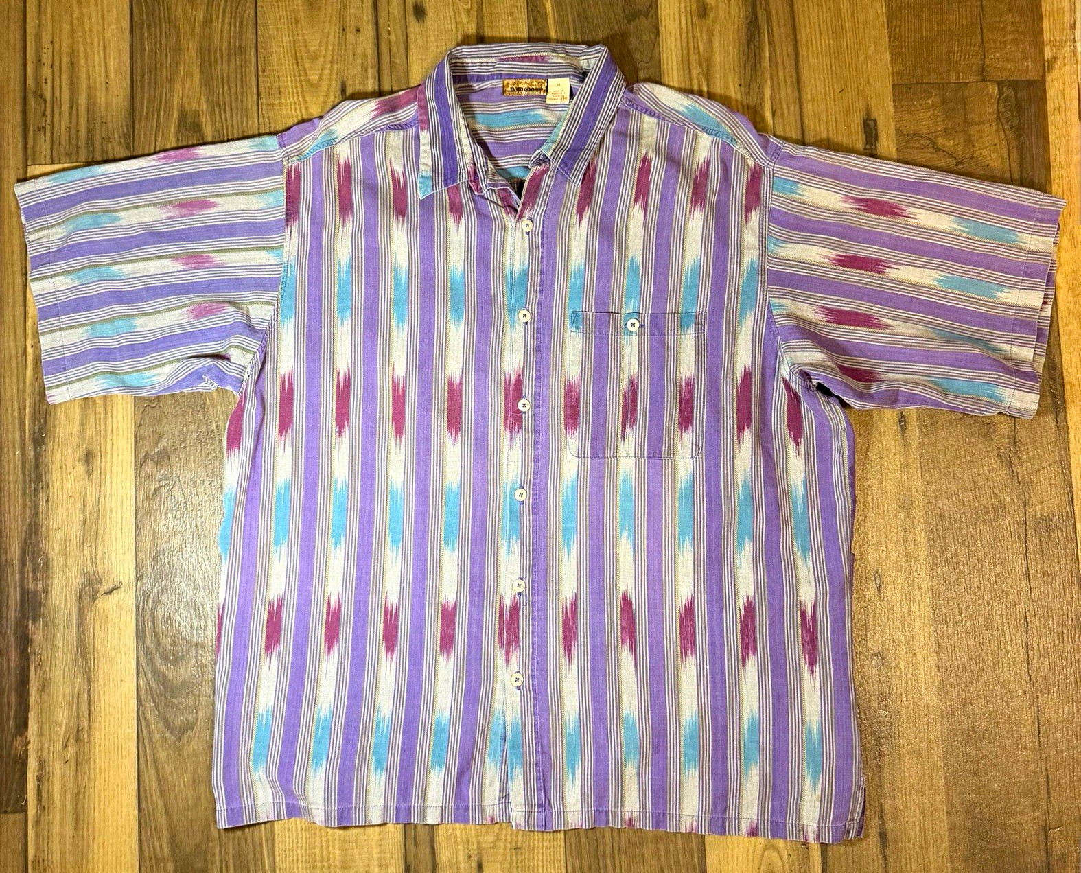 Vtg 1993 Patagonia A/C Shirt XL STY 53041 Aztec Tribal Geometric Teal Purple Vtg 1993 Patagonia A/C Shirt XL STY 53041 Aztec Tribal Geometric Teal Purple