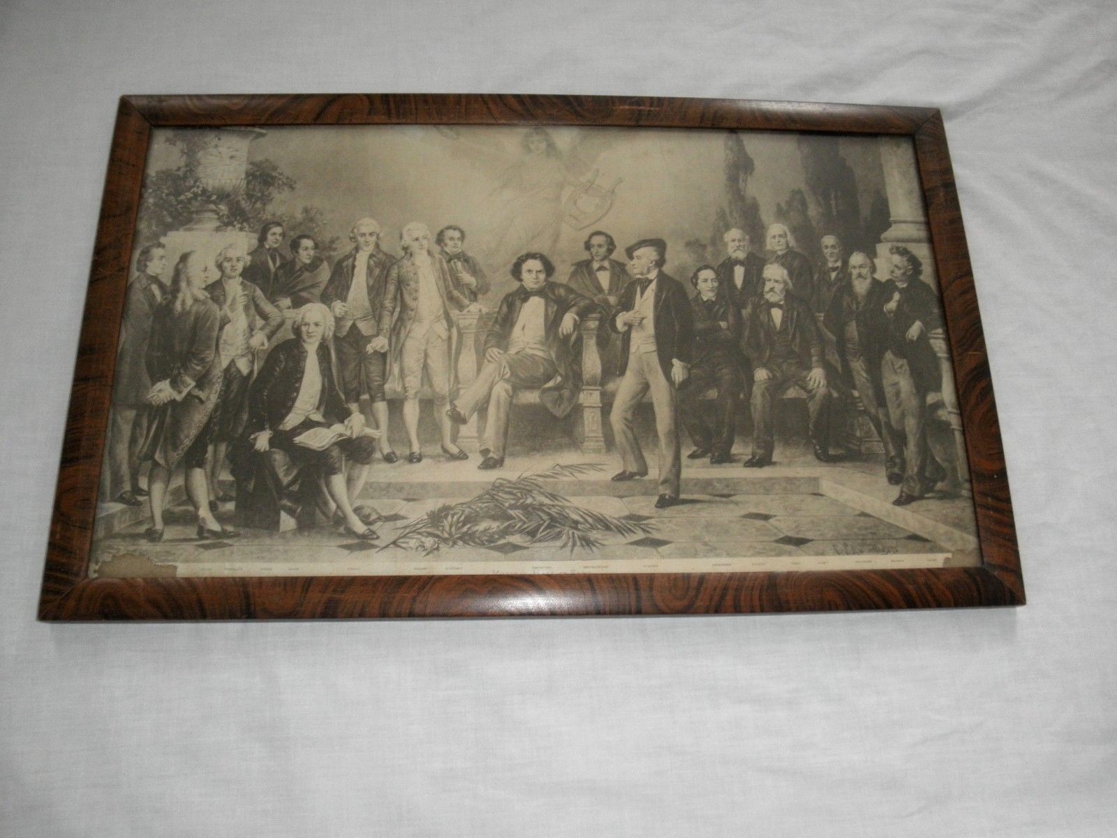 Antique Carl Schweninger Print MUSICAL HALL OF FAME Composers Bach Mozart Antique Carl Schweninger Print MUSICAL HALL OF FAME Composers Bach Mozart