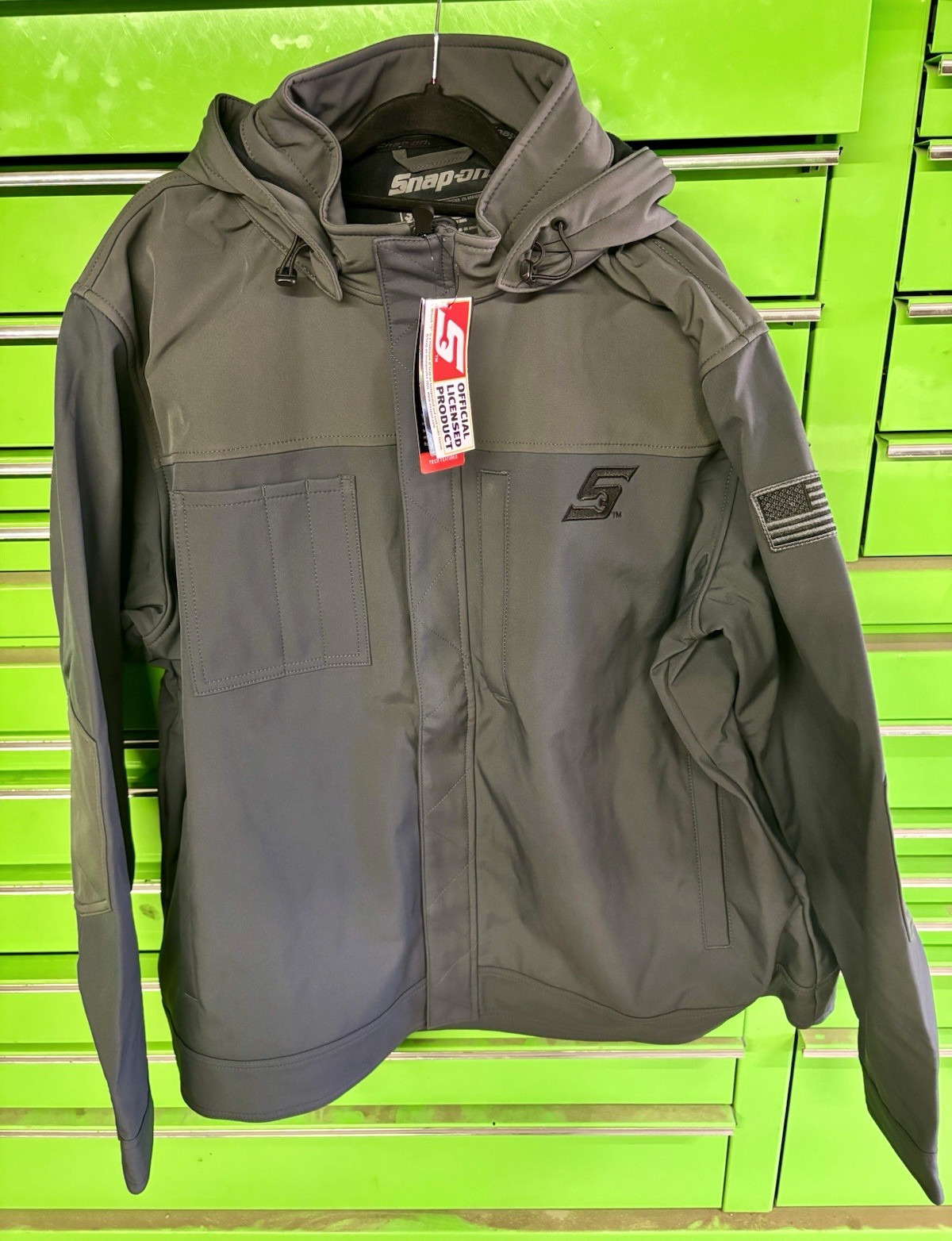 Snap-on Kenosha Softshell Jacket Hooded Water Resistant Big & Tall 3XL Gray
