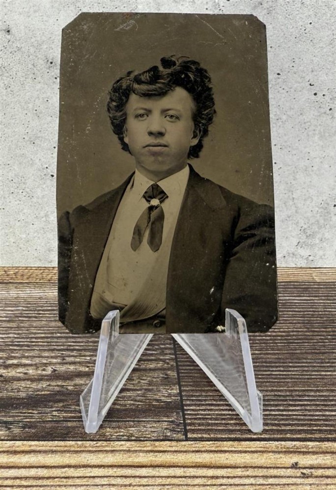 Tintype Free African American Woman c1860s Sixth Plate Hand-Tinted Portrait